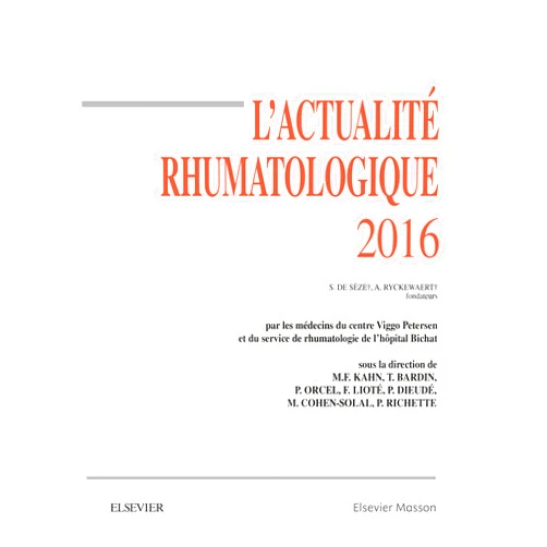 French Edition by Marcel-Francis Kahn (Author), Thomas Bardin (Author), Philippe Orcel (Author), Frédéric Lioté (Author), Philippe Dieudé (Author), Pascal Richette (Author), Martine Cohen-Solal (Author), Johann Beaudreuil (Contributor), Claudine Huber-Levernieux (Contributor), Marine Forien (Contributor), Dominique Perocheau (Contributor), Jean-Denis Laredo (Contributor), Michel Wassef (Contributor), Valérie Devauchelle-Pensec (Contributor), Henri Lellouche (Contributor), Jacques Morel (Contributor), Bertrand Naveau (Contributor), Jérémy Ora (Contributor), Sébastien Ottaviani (Contributor), Clémence Palazzo (Contributor), Elisabeth Palazzo (Contributor), Serge Perrot (Contributor), Christophe Piat (Contributor), Marie-Christophe Boissier (Contributor), Luca Semerano (Contributor), Virginie Simon (Contributor), Xavier Chevalier (Contributor), Dominique Valeyre MD (Contributor), Edouard Pertuiset (Contributor), Annouck Bisdorff-Bresson (Contributor), Caroline Parlier-Cuau (Contributor), Brigitte Bader-Meunier (Contributor), Nathalie Saidenberg-Kermanac'h (Contributor), Albert Haddad (Contributor), Valérie Bousson (Contributor), Bernard Cortet (Contributor), Marc Wybier (Contributor), Alain Saraux (Contributor), Hervé Bachelez (Contributor), Magali Ballard (Contributor), Pierre Guigui (Contributor), Eric Roulot (Contributor), Pierre Wolkenstein (Contributor), Matthieu Allez (Contributor), Hang Korng Ea (Contributor), Yannick Crow (Contributor), Aline Frazier-Mironer (Contributor), Catherine Marty-Poumerat (Contributor), Jérémy Maillet (Contributor), Thomas Funck-Brentano (Contributor), Stéphanie Dos Santos (Contributor), Aimée Jeanne-Rose (Contributor), Anais Gardette (Contributor), Benoît Le Goff (Contributor), Ghislaine Gill (Contributor), Florent Eymard (Contributor), Gilles Hayem (Contributor), Gaétane Nocturne (Contributor) & 54 more L'actualité rhumatologique 2016 (French Edition)