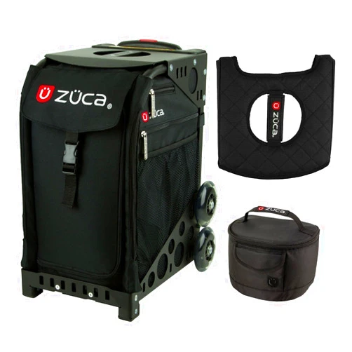 ZUCA Sport Bag - Obsidian with Gift Lunchbox and Seat Cover (Black Frame)