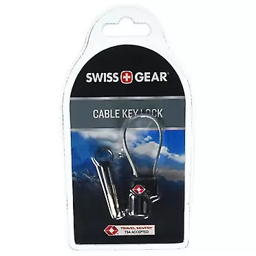 SwissGear Travel Key Cable Luggage Lock, Black