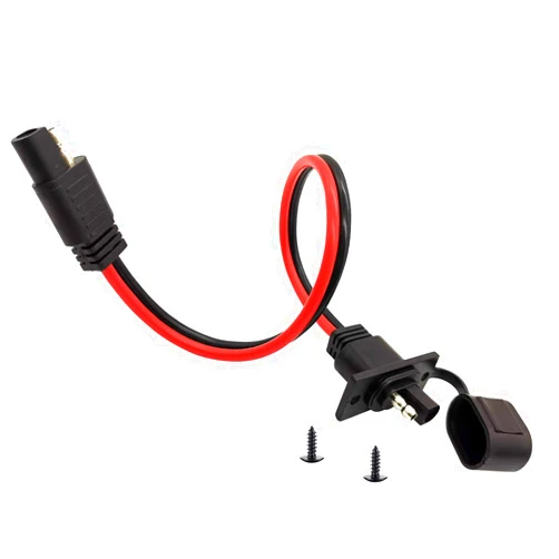 AYECEHI 12AWG SAE Cable,SAE to SAE Solar Weatherproof Socket Sidewall Port,SAE Cable Quick Disconnect Connect Panel Mount Universal Flush Mountable Connector - with Mounting Screws [Male to Male]