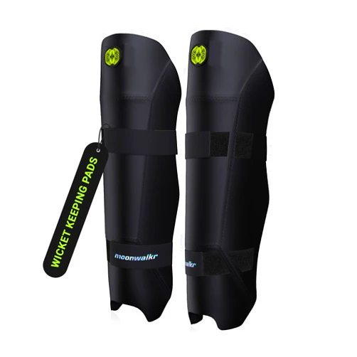 moonwalkr Cricket Wicket Keeping Shin Guards Cricket Guard for Keeper's Height (4'5