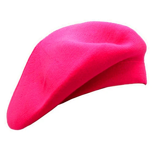 Wheebo French Beret Hat,Reversible Solid Color Cashmere Beret Cap for Womens Girls Lady Adults