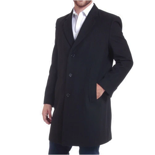 Alpine Swiss Luke Mens Wool Blend Overcoat Single Breasted Topcoat Tailored Notch Lapel Coat Business Professional Outerwear