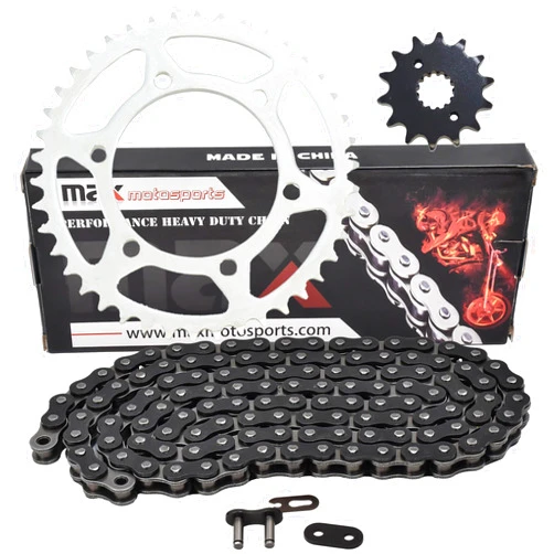 Max Motosports Drive Chain and Sprocket Kit Replacement for Honda CRF230F CRF 230F 2003-2019 (Black)