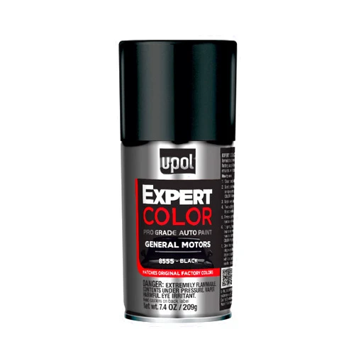 U-POL Expert Color, For General Motors 8555, Automotive Spray Paint, Professional Grade, Easy-To-Use, Black