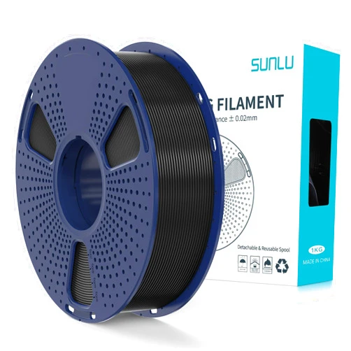 SUNLU PLA+2.0 3D Printer Filament, Upgrade PLA+ Filament 1.75mm, Tougher and Stronger, Neatly Wound PLA Plus Filament, Dimensional Accuracy +/-0.02mm, 1KG Spool(2.2lbs), Black
