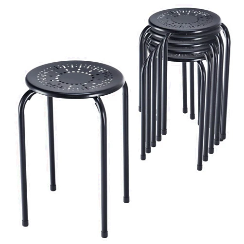 LDAILY 6-Pack Stackable Stools, 17.5