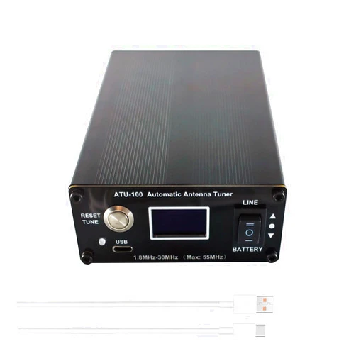 GOOZEEZOO ATU-100 EXT Antenna Tuner for Ham Radio, GOOZEEZOO V3.2 1.8-55MHz Automatic Antenna Tuner by N7DDC 100W Open Source Shortwave Antenna Tuner with 5000mAh Battery