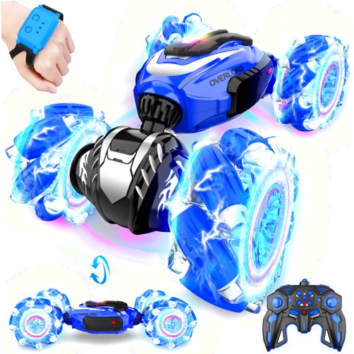 Rcabcar Remote Control Car, Gesture Sensing RC Stunt Car, 4 WD Transform Off Road for Rotating, 2.4Ghz Hand Controlled Remote Control Twister Cars, RC Cars for Kids Boys Girls Toy Gift Age 6 7 8 9 10 11 12 yr