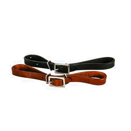 Showman Adjustable Oiled Leather Curb Strap