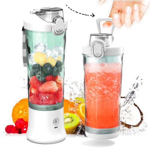 DENOKIN Portable Blender,Personal Size Blender for Shakes and Smoothies with 6 Blade Mini Blender 20 Oz for Kitchen,Home,Travel