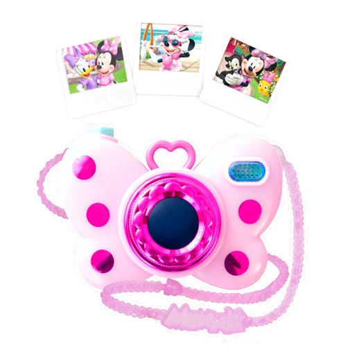 Just Play Disney Junior Minnie Mouse Picture Perfect Play Camera, Lights and Sounds, Pink, 4-Pices, Kids Toys for Ages 3 Up by Just Play