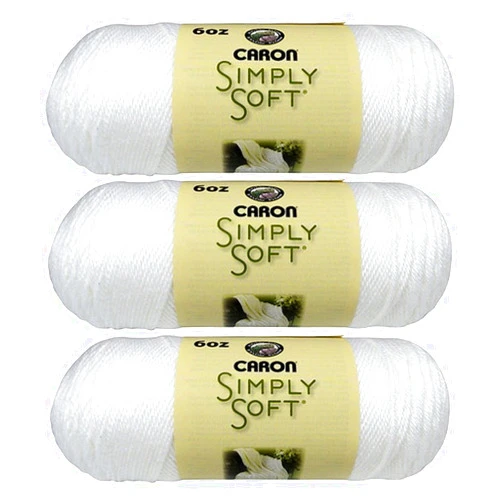 Caron Bulk Buy: Caron Simply Soft Yarn Solids (3-Pack) White #H97003-9701