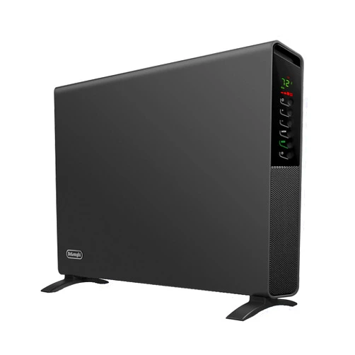 De'Longhi DeLonghi Convection Panel Heater, Full Room Quiet 1500W, portable electric heater is freestanding/easily wall mounted. Energy Saving, quick heat distribution, timer, asphalt gray, HCX9115E