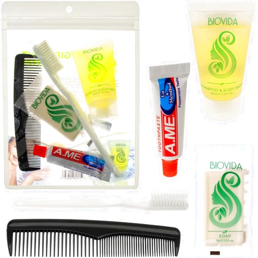 Moda West 24 Hygiene Kits - Bulk Case of Wholesale Basic Toiletry Kits for Men, Women, Travel, Charity 5 Pc Kit