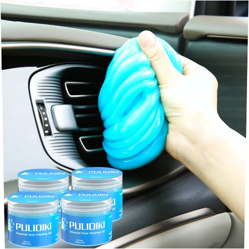 PULIDIKI Car Cleaning Gel for Car Cleaning Putty Car Putty Auto Detailing Tools Car Slime Cleaner Dust Cleaning Gel for Car Interior Cleaner Car Accessories Keyboard Cleaner Blue (4Pack)