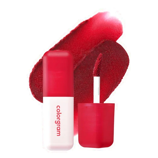 COLORGRAM NUDE BLUR TINT 09 RED BOMB | K-Beauty Makeup, Soft-Focus Matte Lip Stain, 2-in-1 Lip & Cheek | Lightweight Blurring Tint for a Smooth & Airbrushed Finish, Non-Sticky Formula