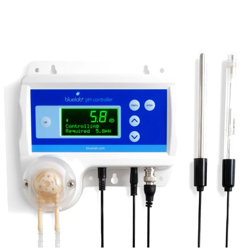 Bluelab pH Controller with Monitoring & Dosing, Digital EC/TDS/PPM Meter for Hydroponic System and Indoor Plant Grow, Easy Calibration (CONTPH)