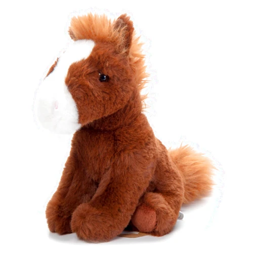 The Petting Zoo Horse Stuffed Animal Plushie, Gifts for Kids, Wild Onez Babiez Wildlife Animals, Brown Horse Plush Toy 6 inches