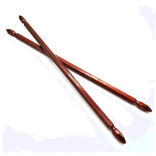 ZLYY 2Pcs 10 Inch(250mm) Length Magnetic Double Ended PH2 Phillips Cross Screwdriver Bits