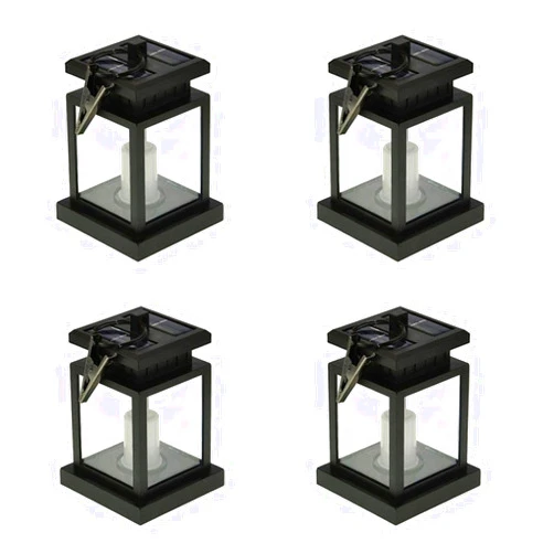 JLTPH Solar Umbrella Lantern JLTPH Pack of 4 Solar Powered LED Waterproof Flameless Candle Lamp with Clamp for Garden,Yard,Halloween,Beach Umbrella/Flashing Yellow