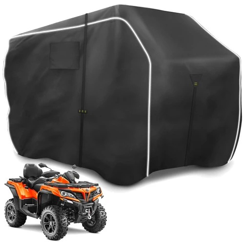 Zenicham 600D ATV Cover, Waterproof & Windproof 4 Wheeler Covers Outdoor Storage, Heavy Duty Quad Wheeler Cover Accessories Fit for Polaris Yamaha Suzuki Honda, 75
