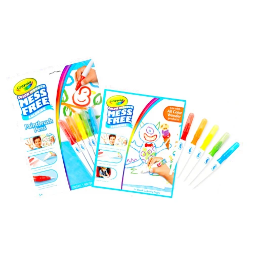 Crayola Color Wonder Paintbrush Pens & Paper, Mess Free Coloring for Toddlers, Painting Set, Toddler Arts & Crafts, Kids Gift
