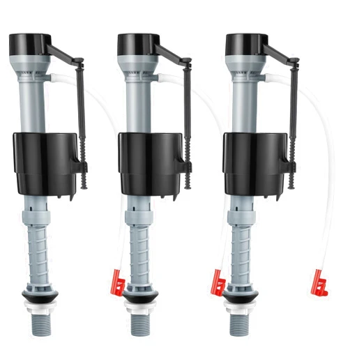 Saillong 3 Pack Toilet Fill Valve Replacement, Height Adjustable Universal Toilet Tank Flusher Replacement Kit, Leak-Proof Easy Install Fill Valve Repair Kit