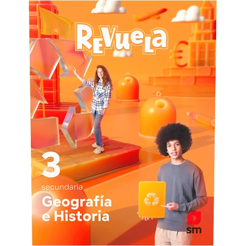 Spanish Edition by Alfredo de la Mata Carrasco (Author), Inmaculada Romero del Hombrebueno (Author), Manuel Mesegar Domingo (Author), Rinoceronte Servizos Editoriais, (Illustrator), Alya Mark (Illustrator), El Bello Quebrado, (Illustrator), Marta Biel Tres (Illustrator), Luis Doyague (Illustrator), Ricardo Salas Loizaga (Illustrator), Daniel Alonso Rivero (Illustrator), Shutterstock, (Illustrator), Alberto García Ayerbe (Illustrator), 123RF, (Illustrator), Istock, (Illustrator), OTHER LANDS, (Illustrator), ESTUDIOS ARTEFACTUM, (Illustrator) & 14 more Geografía e Historia. 3 Secundaria. Revuela