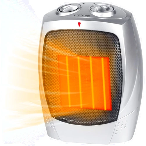 GiveBest Portable Space Heater, Ceramic Electric Heaters 1500W/750W with Adjustable Thermostat, Overheat and Tip Over Protection, Fan and Heater Combo for Office Bedroom Desk Nightstand Dorm Table Indoor Use