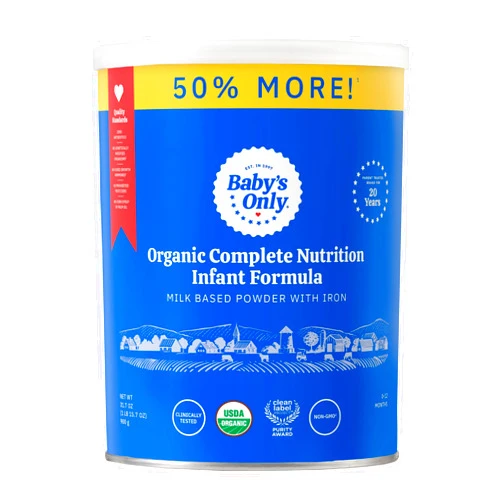 Baby's Only Organic Complete Nutrition Infant Formula, Milk Based Powder with Iron, Modeled After Breast Milk, Newborn to 12 Months Old, 31.7 oz, 1 Pack