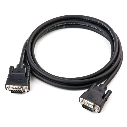 DTech DB9 to DB9 RS232 Serial Cable Male to Male Null Modem Cord Cross TX/RX line for Data Communication (6 Feet, Black)