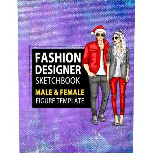 Lance Derrick Fashion Designer Sketchbook Male & Female Figure Template: Large Male & Female Croquis for Easily Sketching Your Fashion Design Styles and Building Your Portfolio, Xmas Gift for Fashionista