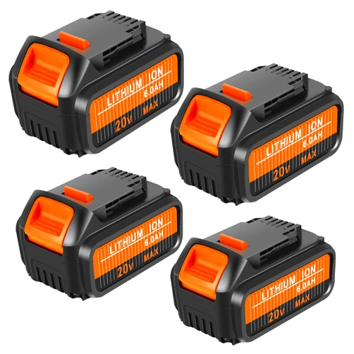 TOMAPEX 4Pack 6.0Ah Replacement for Dewalt 20V Battery Compatible with Dewalt All Dewalt 20V Cordless Power Tools
