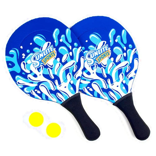 Sunlite Sports Beach Paddle Game Set, 2 Paddles and 2 2 Balls, Perfect for Backyard Fun or Outdoor or Beach or lawn., Blue