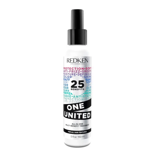 Redken One United All-In-One Leave In Conditioner - Multi-Benefit Treatment For All Hair Types, Heat Protectant Spray, Paraben Free