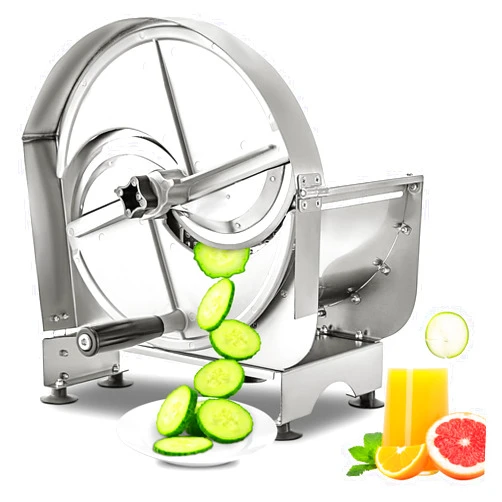 VBENLEM Commercial Vegetable Slicer, 0.2-12mm Adjustable Thickness Manual Vegetable Slicer, Stainless Steel Multifunctional Commercial Manual Slicer, for Slicing Fruit Lemon Onion Cabbage