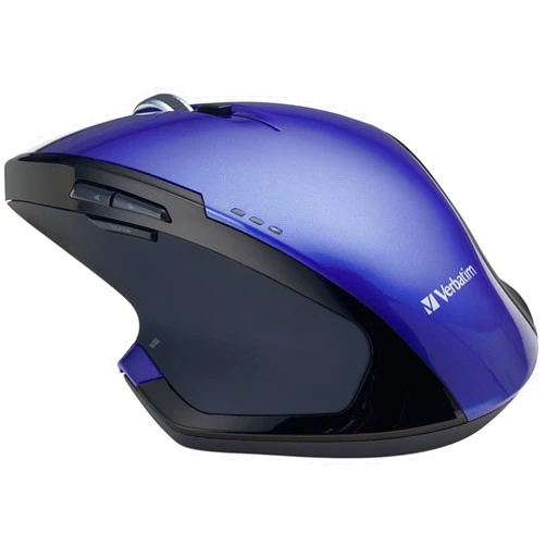 Verbatim 2.4G Wireless 8-Button LED Ergonomic Deluxe Mouse - Computer Mouse with Nano Receiver for Mac and PC - Purple