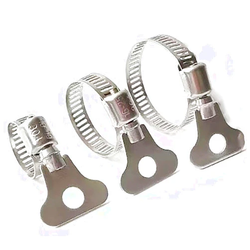 QINALO 15 pcs Mixed Pack 304 Stainless Steel Hose Clamps, Adjustable Thumb Screw Key Type Clamps, (6-12mm, 13-19mm, 18-32mm,5 pcs each), Great for plumbing, automotive and mechanical applications