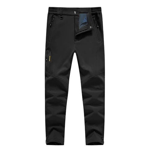 Rdruko Men's Snow Pants Waterproof Insulated Winter Hiking Pants Snowboard Fleece Lined Softshell Ski Pants