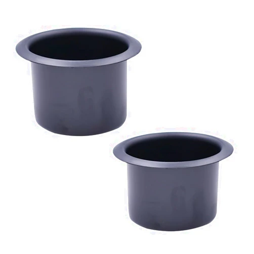 CcHuDE 2 Pcs Metal Sofa Cup Holders Insert Drink Can Replacement Holders Recliner Car Cup Holders for Boat Table Black