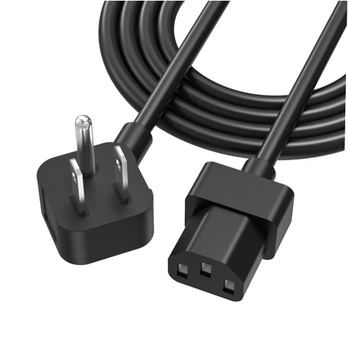 AGVEE 10ft TV Power Cord, 90 Degree Angled L-Shaped ETL Listed 18AWG 3-Prong AC Power Cable IEC C13 Replacement Compatible with HP Printer, Samsung LG Sony TV LCD, Instant Pot, ION iPA76, Black