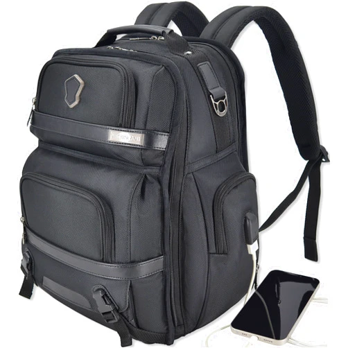 WELKINLAND Business backpack, Executive backpack, Tech backpack, Commuter backpack men, Professional mens leather business backpack,15 inch backpack for women,Laptop backpack for men,Tech backpack