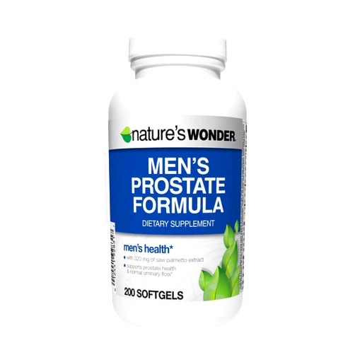 Nature's Wonder Men's Prostate Formula with Saw Palmetto, Beta-Sitosterol & Lycopene, 200 Softgels, 100 Days Supply