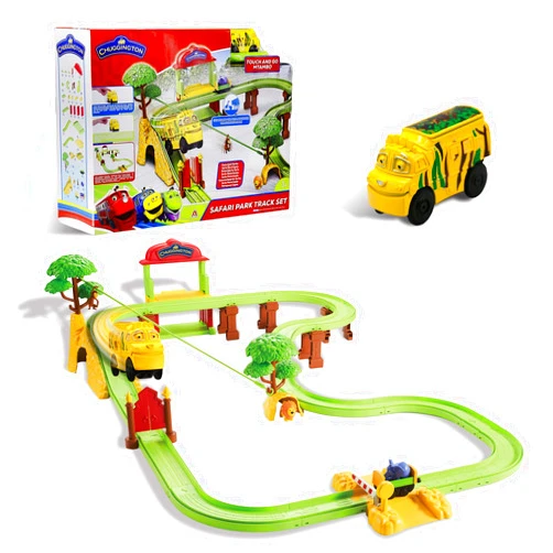 Sumsync Chuggington Safari Park Track Set with Motorized T.A.G. (Touch and Go) Mtambo, Controlled Gate, 3.75