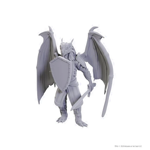WizKids Dungeons & Dragons Nolzur's Marvelous Miniatures | Unpainted Miniatures | Wave 25 (Dragonborn of Bahamut)