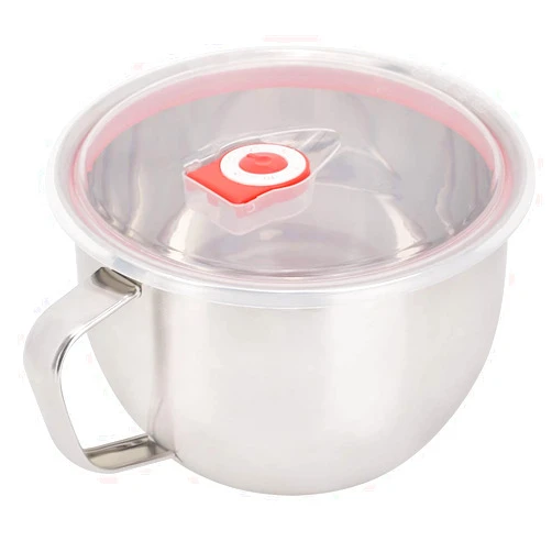 Zerodis 1300ml Stainless Steel Instant Noodle Bowl, Portable Leak Proof Food Storage Container with Handle and Lid, Microwave for Instant Noodle and Cereal Bowl