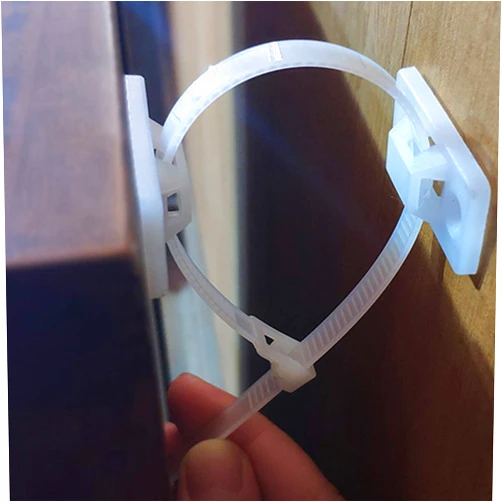 LOMILY Anti-Tip Furniture Wall Anchor Straps(6 Pack), Wall Anchors Straps Kit for Bookshelf or Dresser,Adjustable Safety Furniture Wall Straps for Baby,Kids,Child,Dogs,Cabinet, Bed,Shelf,etc.(White)