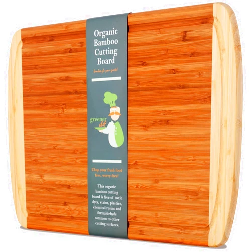 GREENER CHEF 18 Inch Extra Large Bamboo Cutting Board with Lifetime Replacements - Wood XL Cutting Boards for Kitchen - Organic Wooden Butcher Block and Chopping Board for Meat and Vegetables