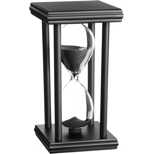 Tanmalan hourglas Sand Timer 30/60 Minutes Desktop Decorations Reloj de Arena ampulheta Sandglass (Black Sand,5.5 * 3.2 * 3.2inch,30min)